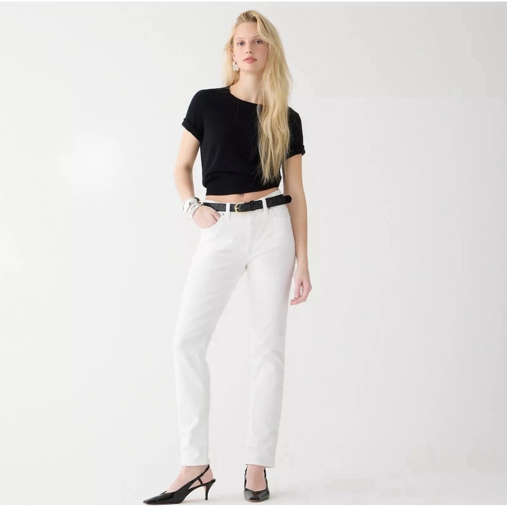 New JCREW Size 34 9" Vintage Slim-Straight Jean in White Wash - $128 BQ304